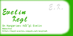 evelin kegl business card